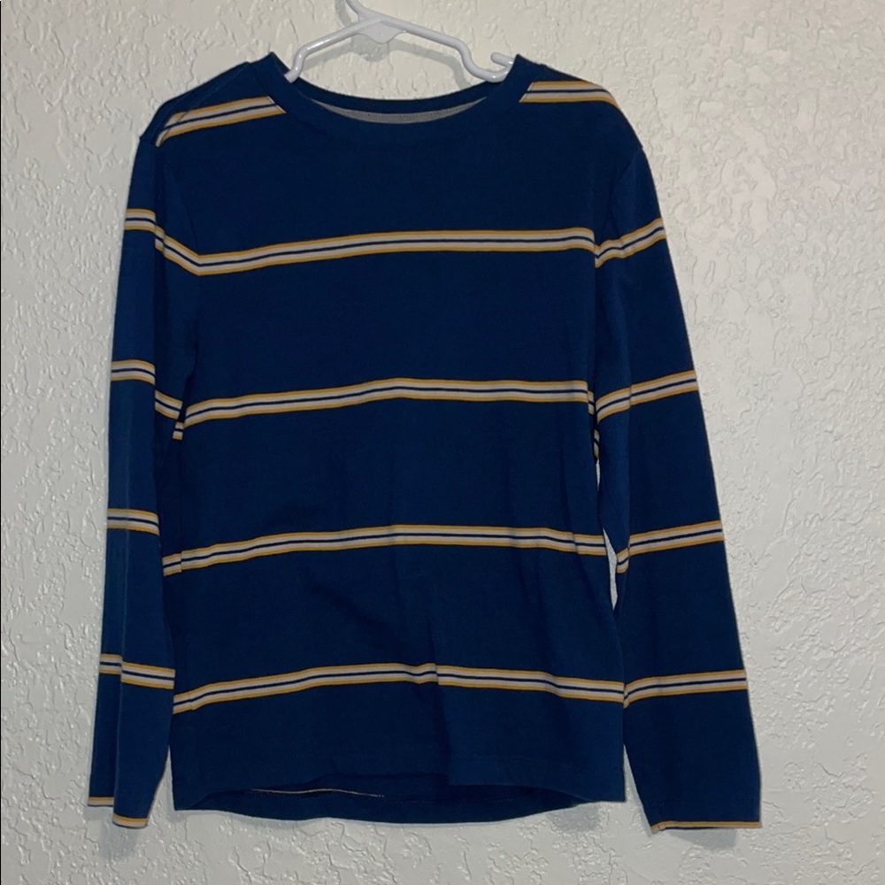 Old Navy Kids Striped Tee - Blue and Yellow